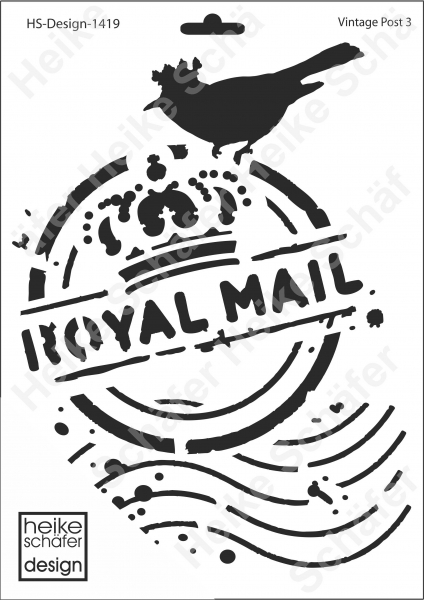Schablone-Stencil A4 096-1419 Vintage Post